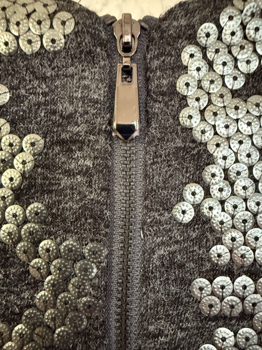 Laundry Shelli Segal Gunmetal Sequin Dress | Racerback | Glam | | Small - Picture 9 of 11